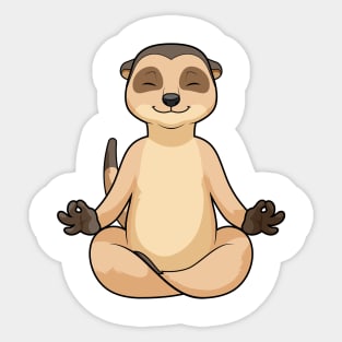 Meerkat at Yoga Meditation Sticker